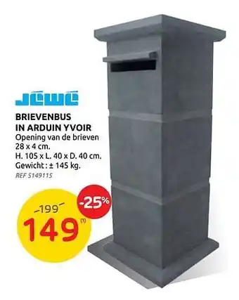 Brico Brievenbus in arduin yvoir aanbieding