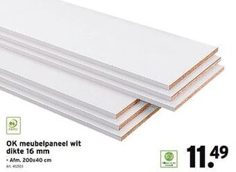 GAMMA Ok meubelpaneel wit aanbieding