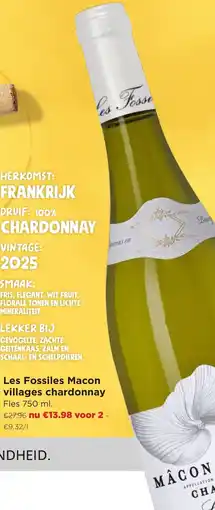 Jumbo Les Fossiles Macon villages chardonnay aanbieding