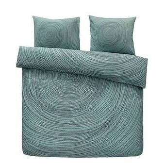Leen Bakker Comfort dekbedovertrek Woud - groen/blauw - 240x200/220 cm - Leen Bakker aanbieding