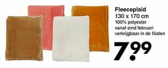 Wibra Fleeceplaid aanbieding