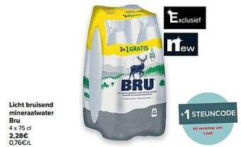 Carrefour Licht bruisend mineraalwater bru aanbieding