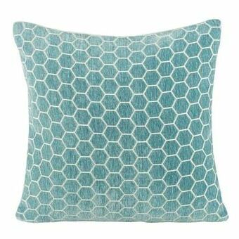 Leen Bakker Sierkussen Felice - steenblauw - 45x45 cm - Leen Bakker aanbieding