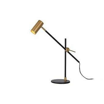 Leen Bakker Lucide bureaulamp Philine - zwart - 47x47x50 cm - Leen Bakker aanbieding