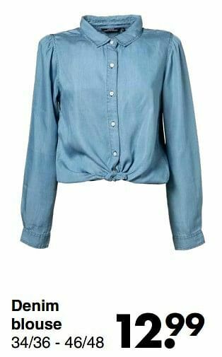 Wibra Denim blouse aanbieding