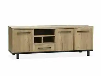 Deba Meubelen Dressoir WOODY groot - Natuur/zwart metaal Hout aanbieding
