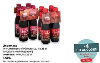 Carrefour Lindemans kriek aanbieding