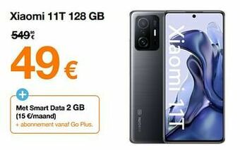 Orange Xiaomi 11t 128 gb aanbieding