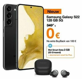 Orange Samsung galaxy s22 128 gb 5g aanbieding