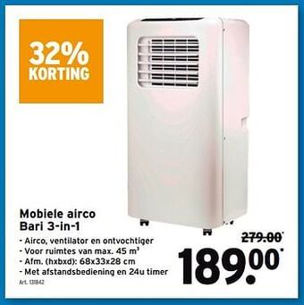 GAMMA Mobiele airco bari 3-in-1 aanbieding