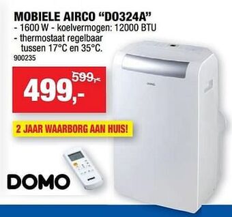 Hubo Domo elektro mobiele airco do324a aanbieding