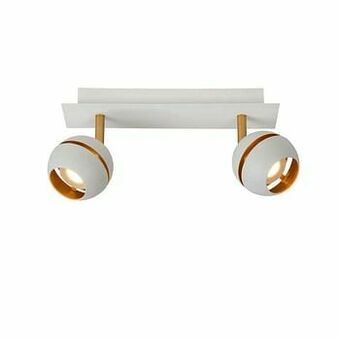 Leen Bakker Lucide plafondspot Binari 2 LED - wit - Leen Bakker aanbieding