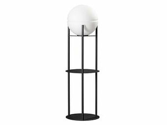 Deba Meubelen Vloerlamp GLOW - Zwart/wit Zwart aanbieding