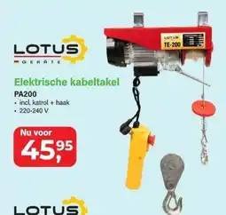 Van Cranenbroek Elektrische kabeltakel pa200 aanbieding
