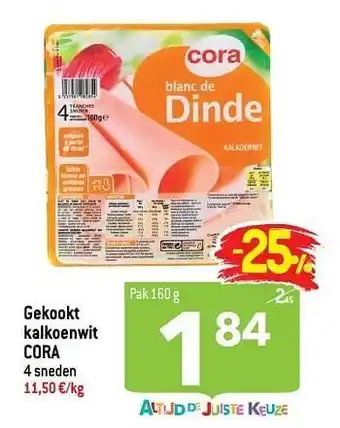 Gekookt kalkoenwit cora