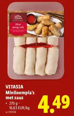 Lidl Vitasia miniloempia's met saus aanbieding