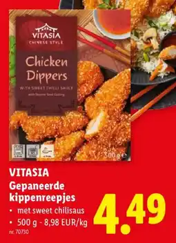 Lidl Vitasia gepaneerde kippenreeppjes aanbieding