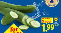 Lidl Komkommer aanbieding