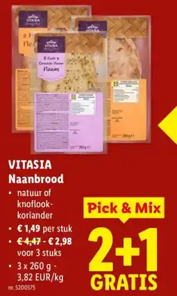 Lidl Vitasia Naanbrood aanbieding