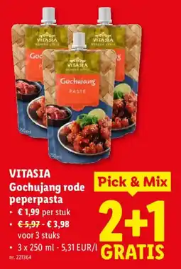 Lidl Vitasia gochujang rode peperpasta aanbieding
