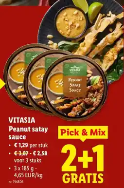 Lidl Vitasia peanut satay sauce aanbieding