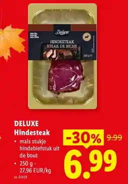 Lidl Deluxe Hindesteak aanbieding