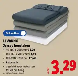 Lidl livarno jersey hoeslaken aanbieding