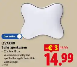 Lidl Livarno buikslaperkussen aanbieding