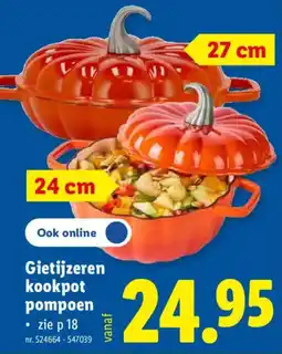 Lidl Gietijzeren kookpot pompoen aanbieding