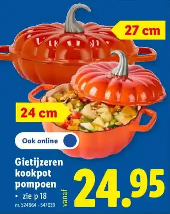 Gietijzeren kookpot pompoen