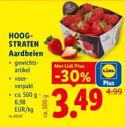 Lidl Hoog-straten aardbeien aanbieding