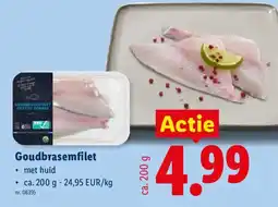 Lidl Goudbrasefilet aanbieding