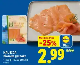 Lidl Biozalm gerookt aanbieding
