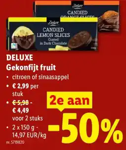 Lidl Deluxe gekonfijt fruit aanbieding