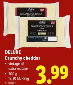 Lidl Deluxe crunchy cheddar aanbieding