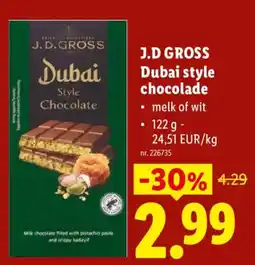 Lidl Dubai style chocolate aanbieding