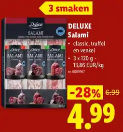 Lidl Deluxe salami aanbieding