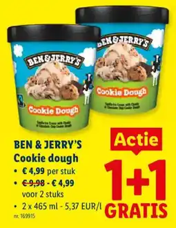 Lidl Ben & Jerry's Cookie dough aanbieding
