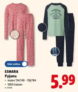 Lidl Pyjama aanbieding