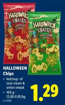 Lidl Halloween Chips aanbieding
