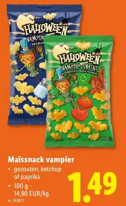 Lidl Maïssnack vampier aanbieding