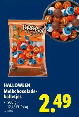 Lidl Halloween melkchocolade-balletjes aanbieding