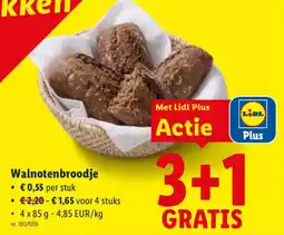 Lidl Walnotenbroodje aanbieding