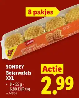 Lidl Sondey Boterwafels XXL aanbieding
