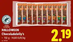 Lidl Halloween Chocoladelolly's aanbieding