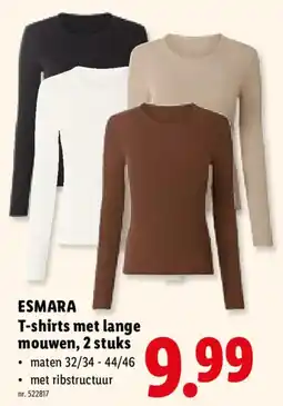 Lidl T-shirts met lange mouwen aanbieding