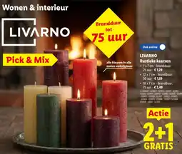 Lidl Rustieke kaarsen aanbieding