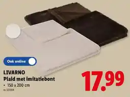 Lidl Plaid met imitatiebont aanbieding