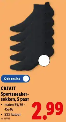 Lidl Crivit sportsneakersokken aanbieding