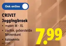 Lidl Crivit joggingbroek aanbieding
